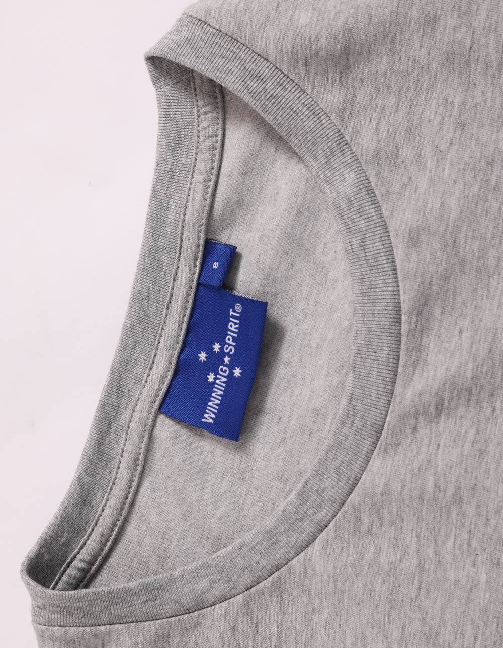 Ladies Premium Cotton Face L/S Tee - Marl Grey - View
