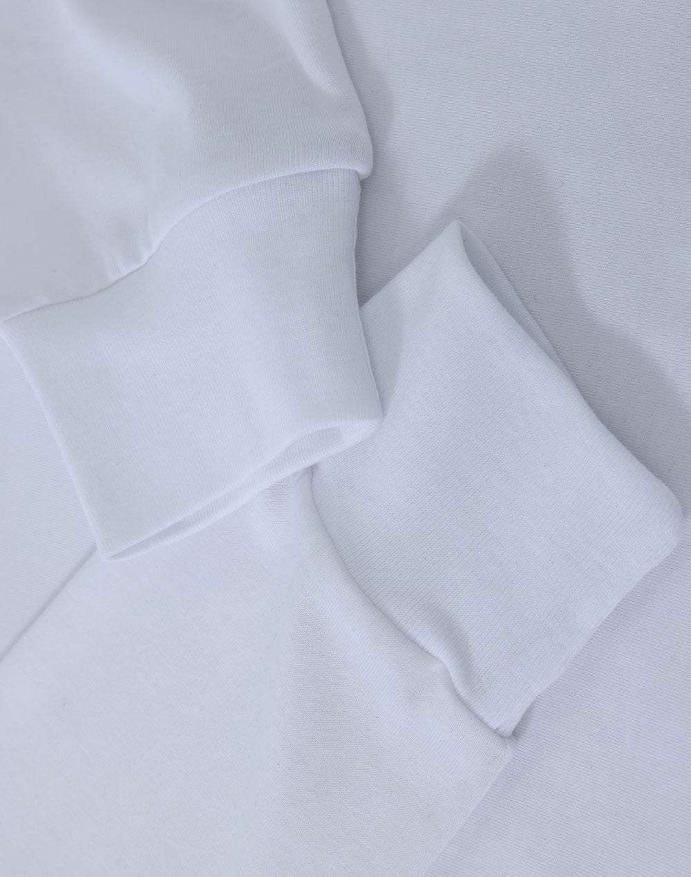 Ladies Premium Cotton Face L/S Tee - White - View