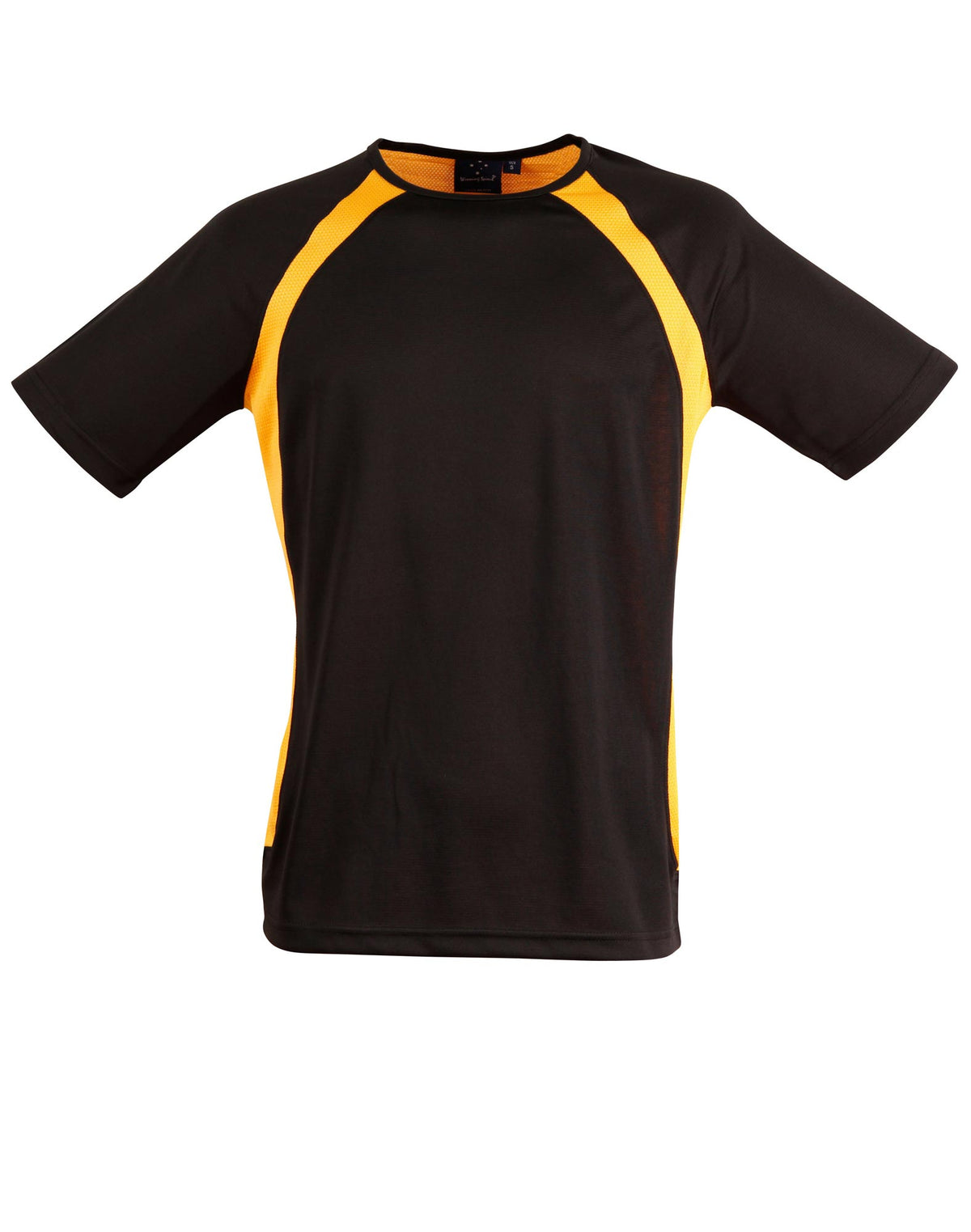 Sprint Tee Shirt Men's - Black/Gold - Front