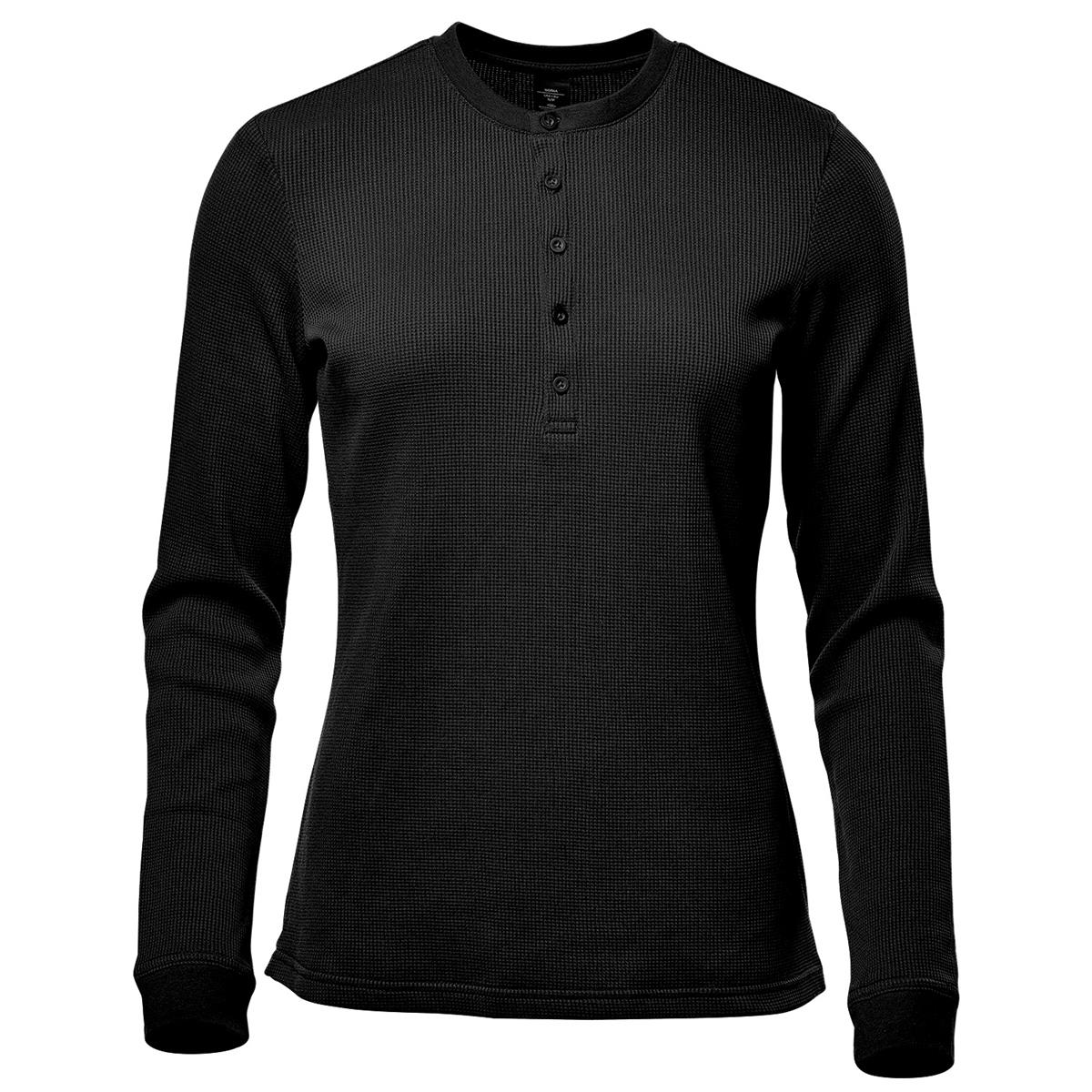 Women's Ashburn Henley - Black - Front