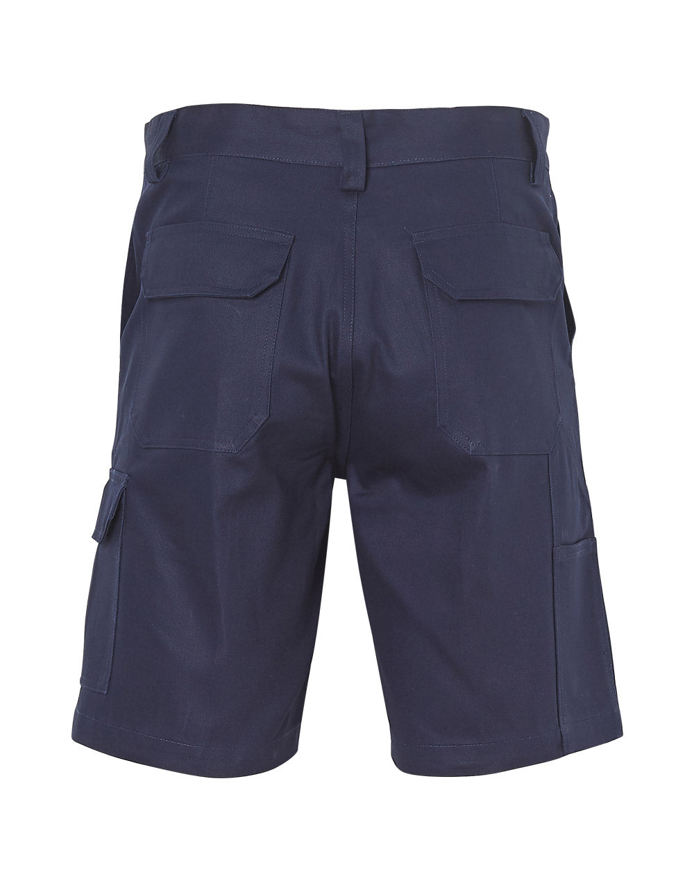 Men's Heavy Cotton Drill Cargo Shorts - Navy - Back