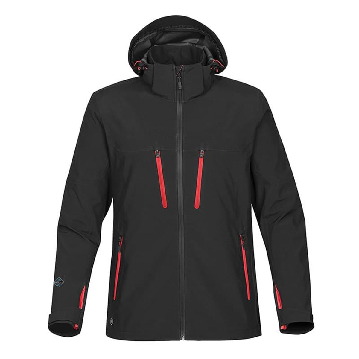 Men's Patrol Softshell - Black / Bright Red - Front