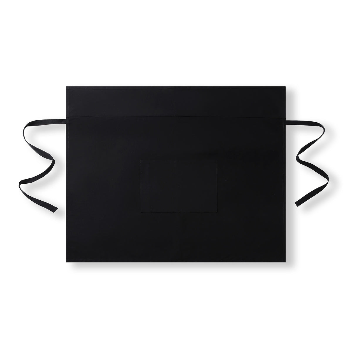 Short Waist Apron - 100% cotton canvas - Black - Back