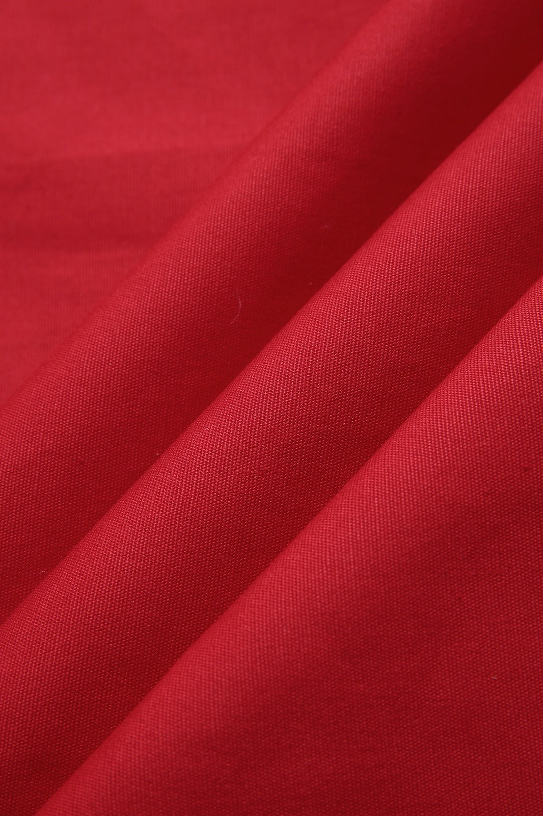 Short Waist Apron - 100% cotton canvas - Red - View