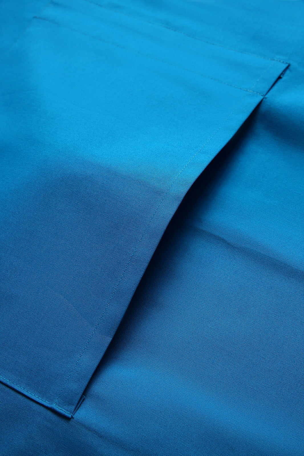 Long Waist Apron - 100% Cotton Canvas - Azure - View