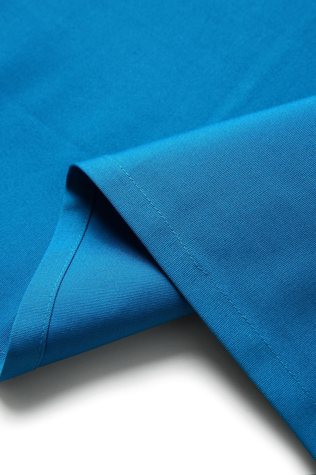 Long Waist Apron - 100% Cotton Canvas - Azure - View