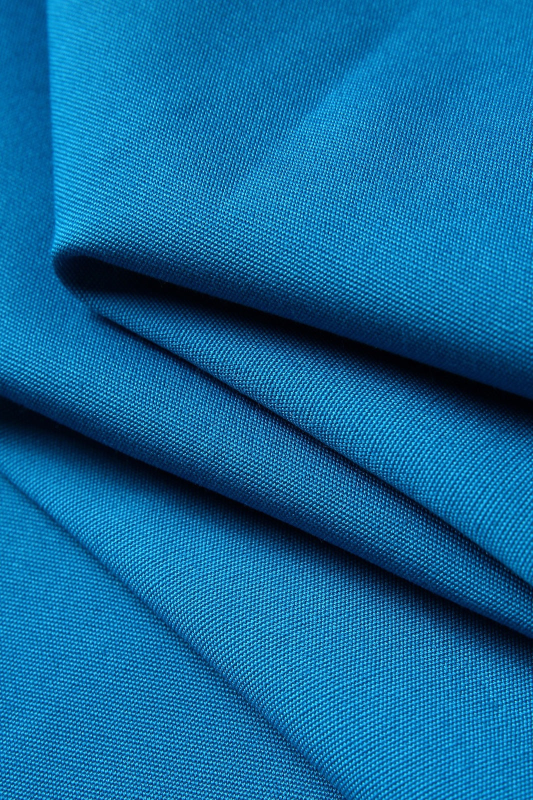 Long Waist Apron - 100% Cotton Canvas - Azure - View