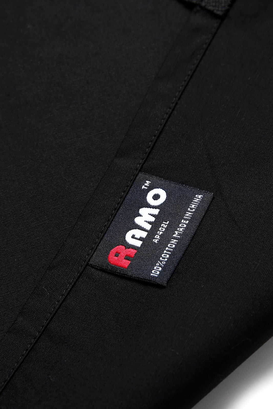 Long Waist Apron - 100% Cotton Canvas - Black - View