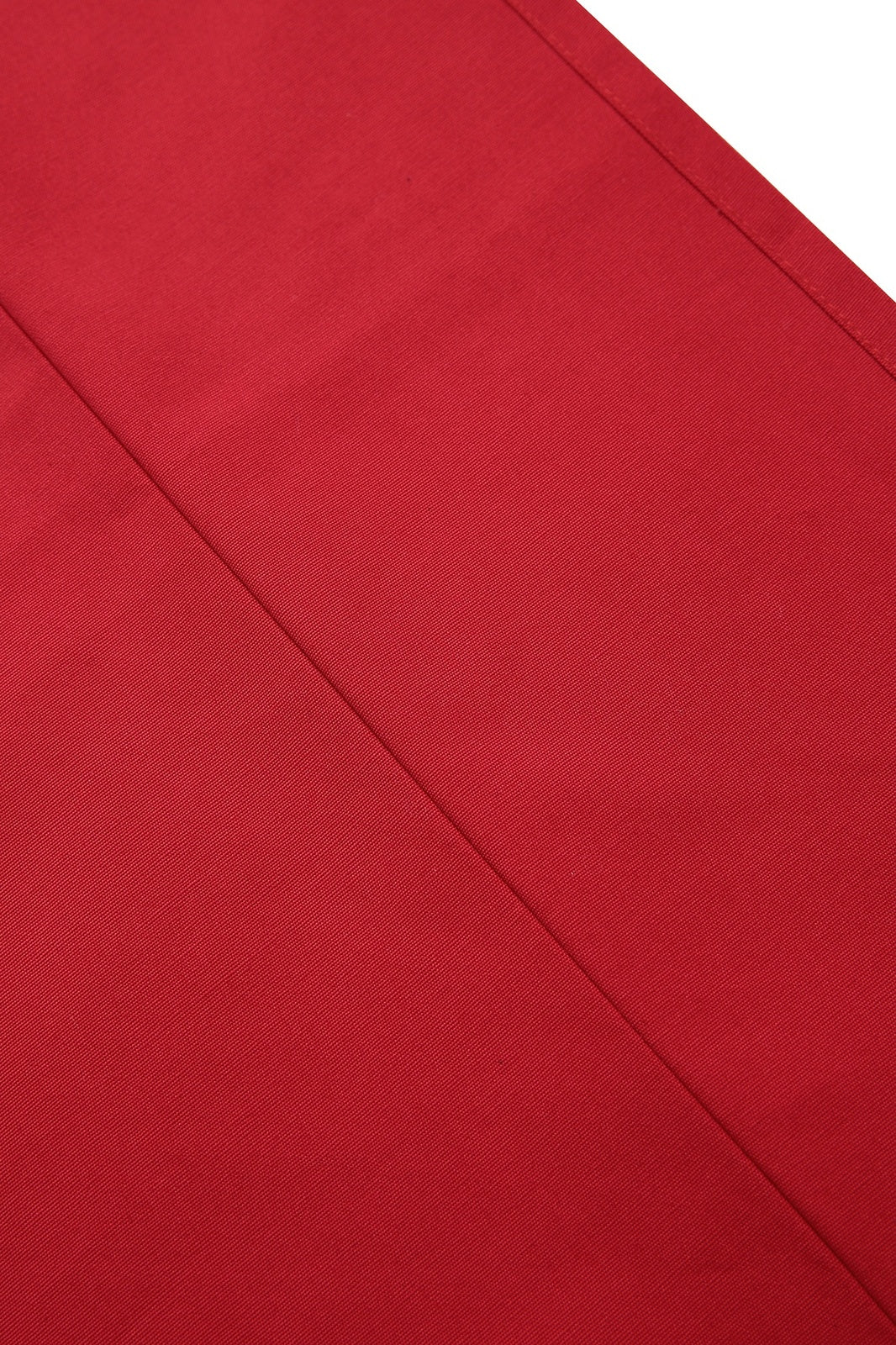 Long Waist Apron - 100% Cotton Canvas - Red - View