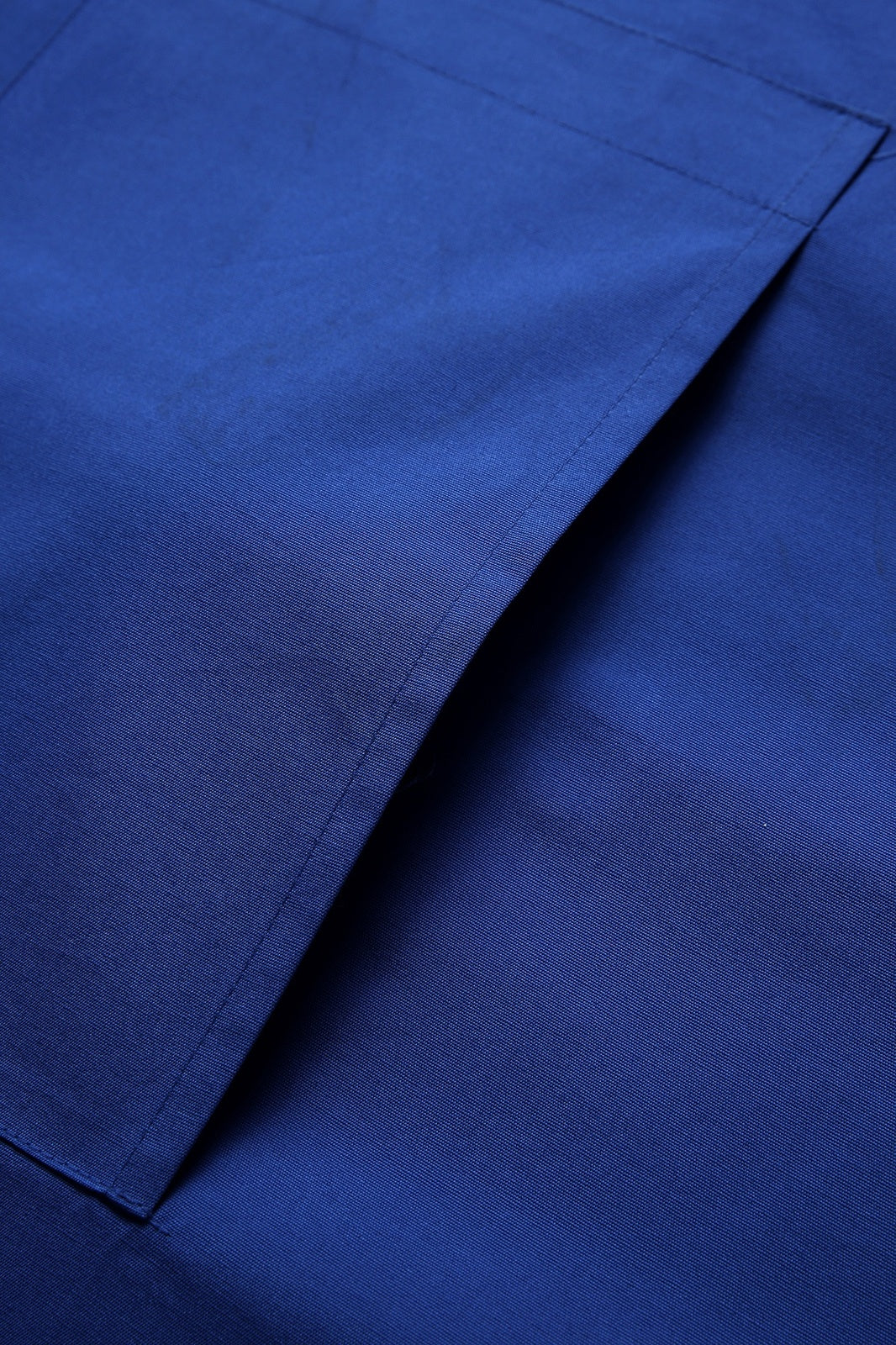 Long Waist Apron - 100% Cotton Canvas - Royal Blue - View