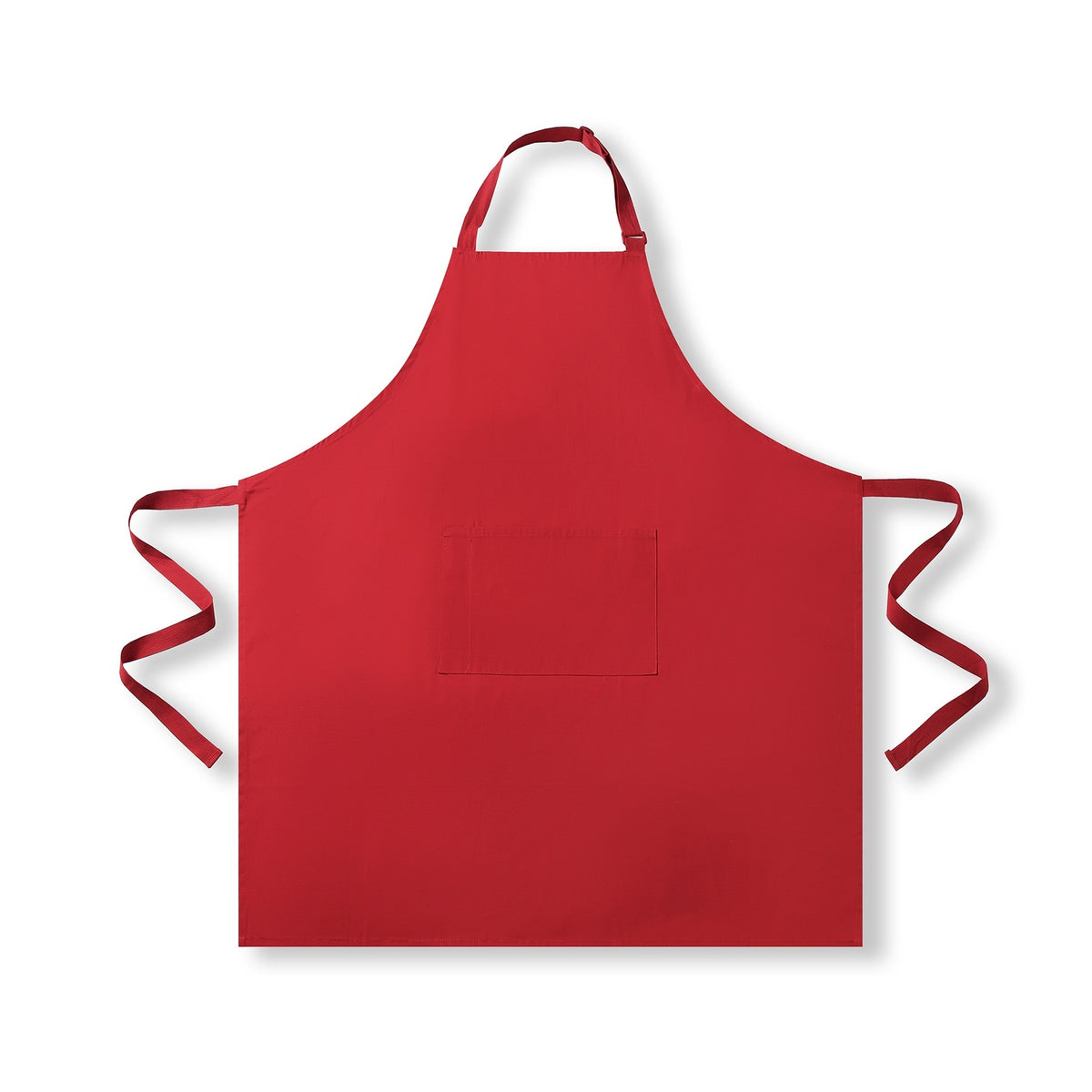 Full-bib Apron - 100% cotton canvas apron - Red - Back