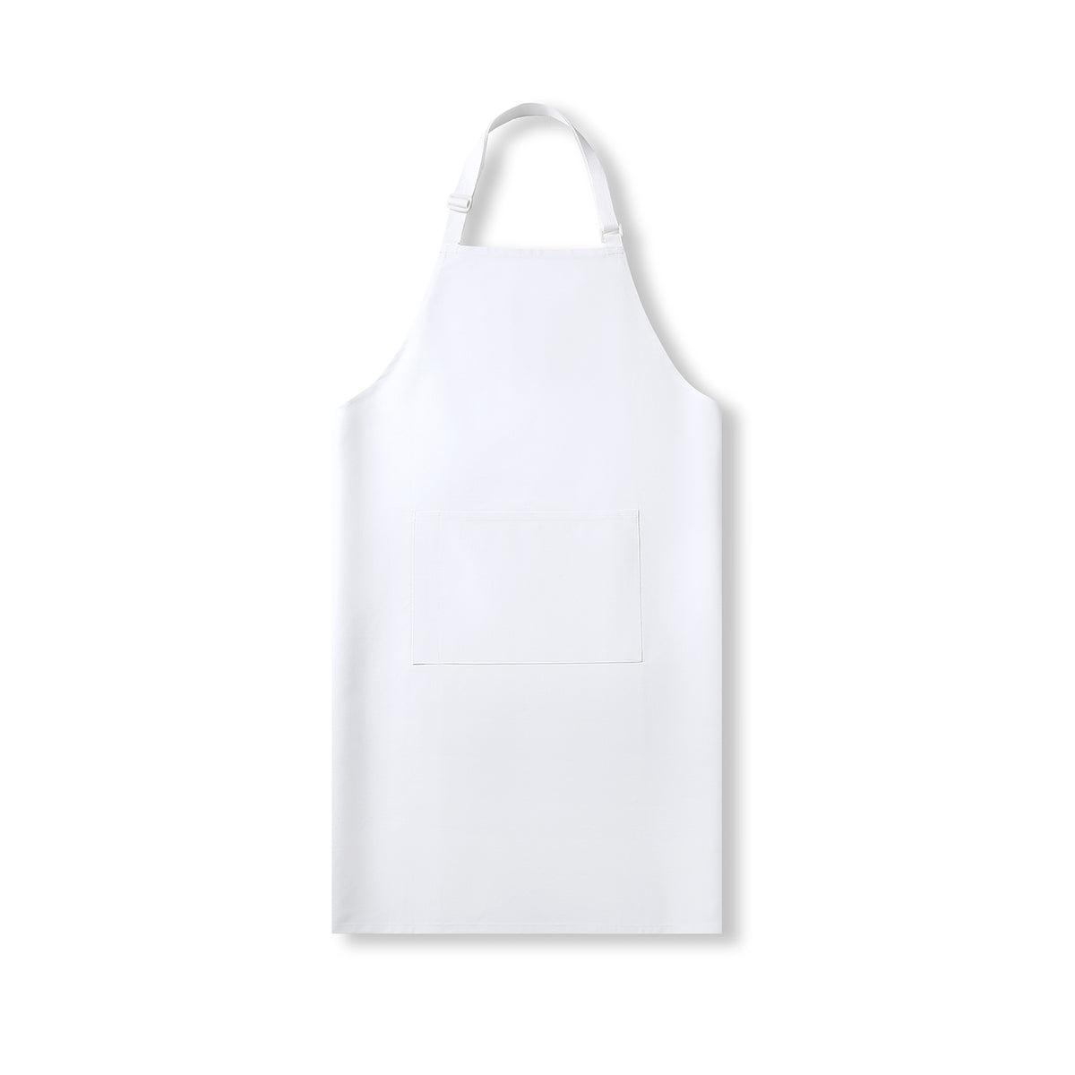 Full-bib Apron - 100% cotton canvas apron - White - Front