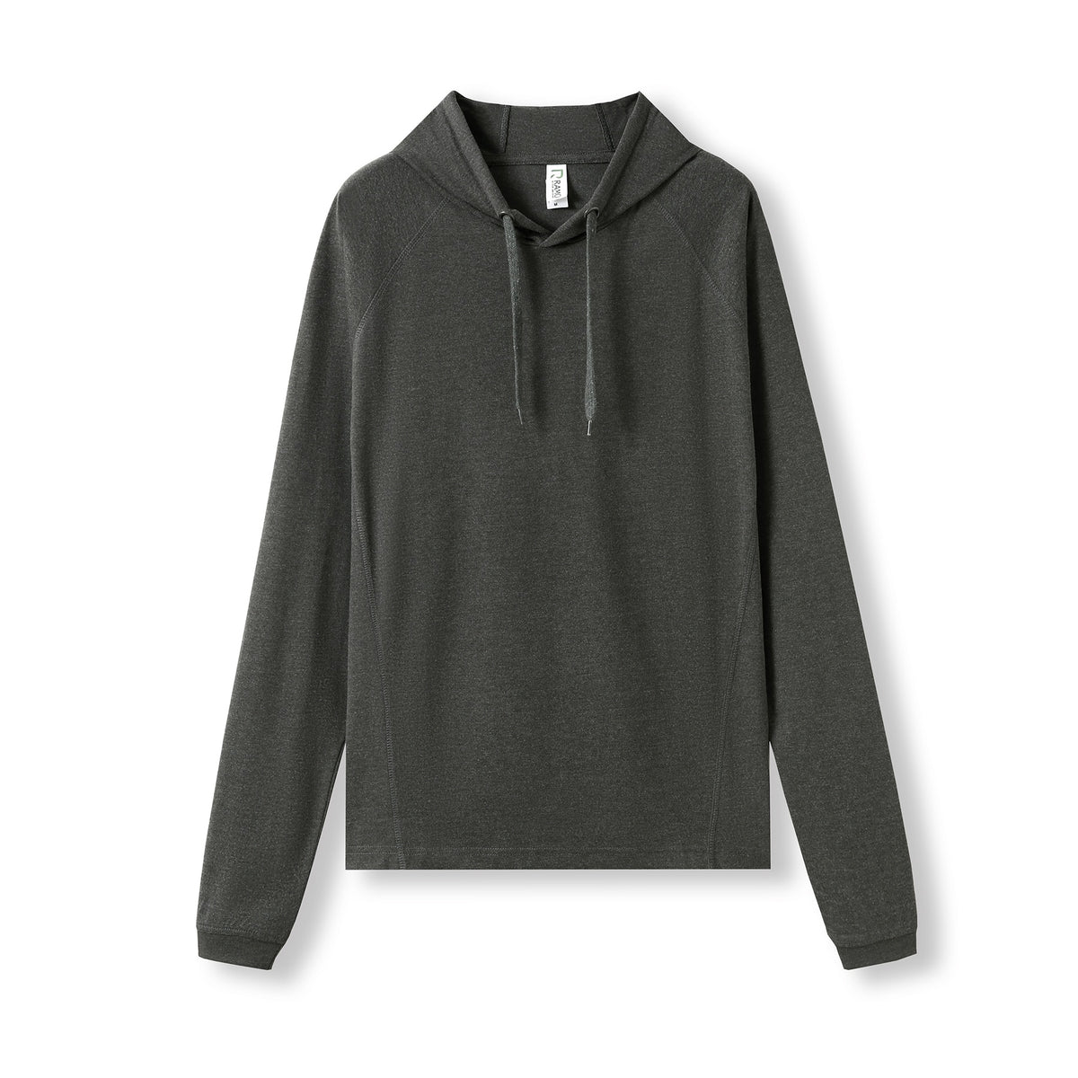 Men's / Unisex FUSION T-shirt Hoodie - Dark Marl - Front