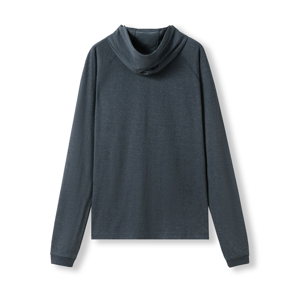 Men's / Unisex FUSION T-shirt Hoodie - Navy Marl - Back