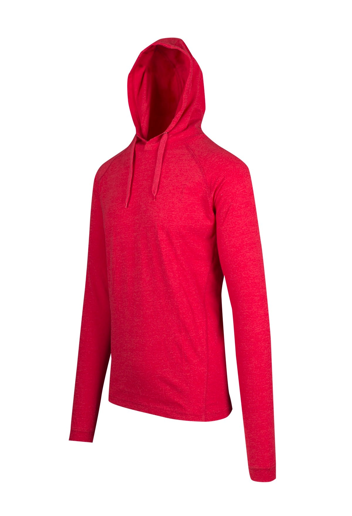 Men's / Unisex FUSION T-shirt Hoodie - Red Marl - Side