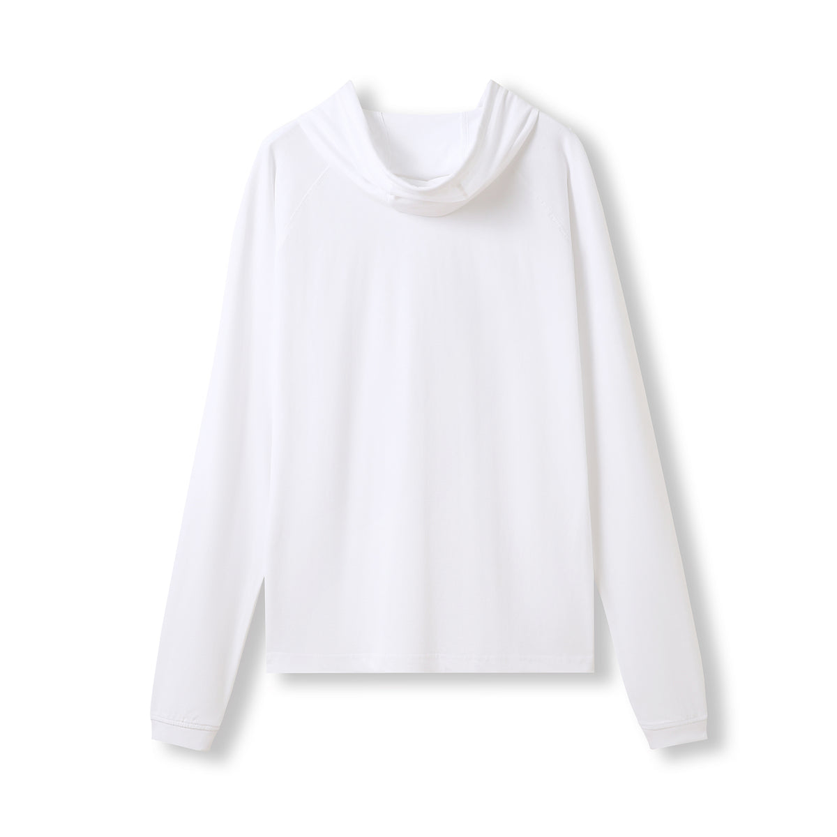 Men's / Unisex FUSION T-shirt Hoodie - White - Back