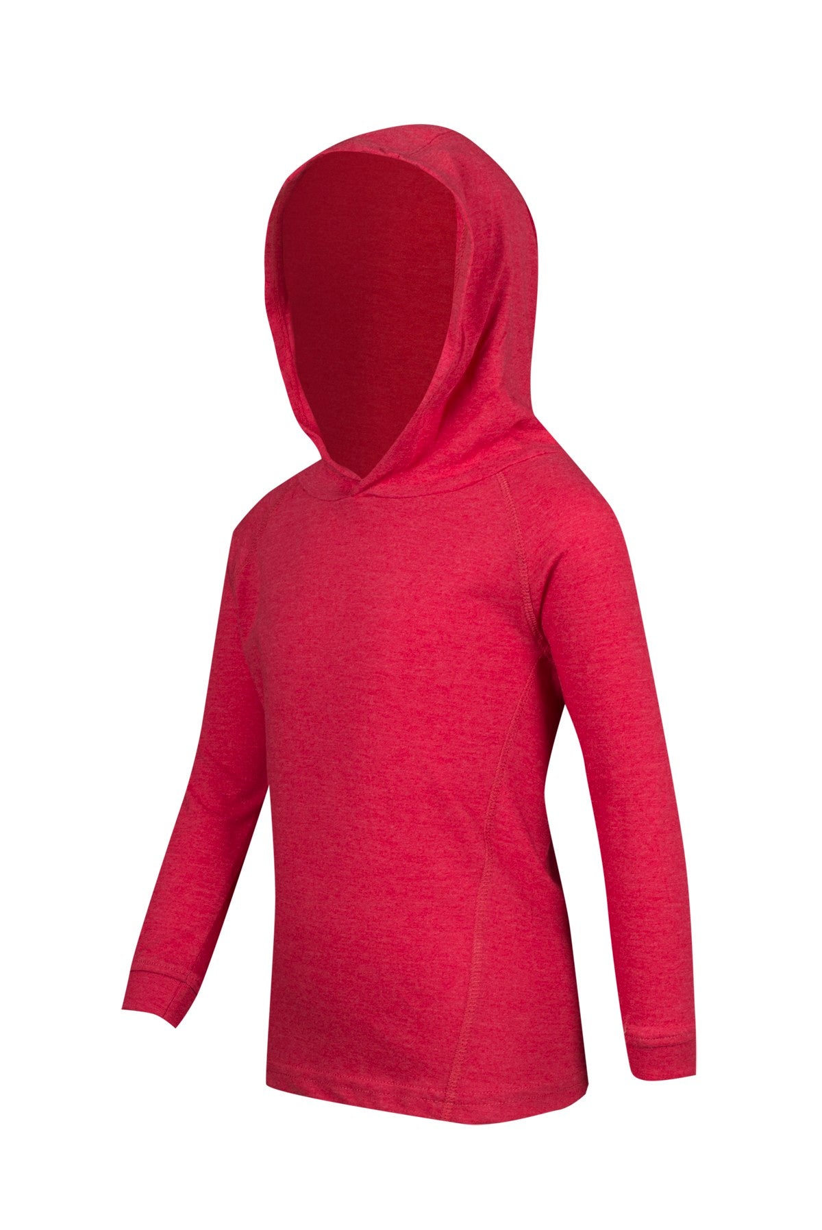 KIDS FUSION TSHIRT HOODIES - Red Marl - Side
