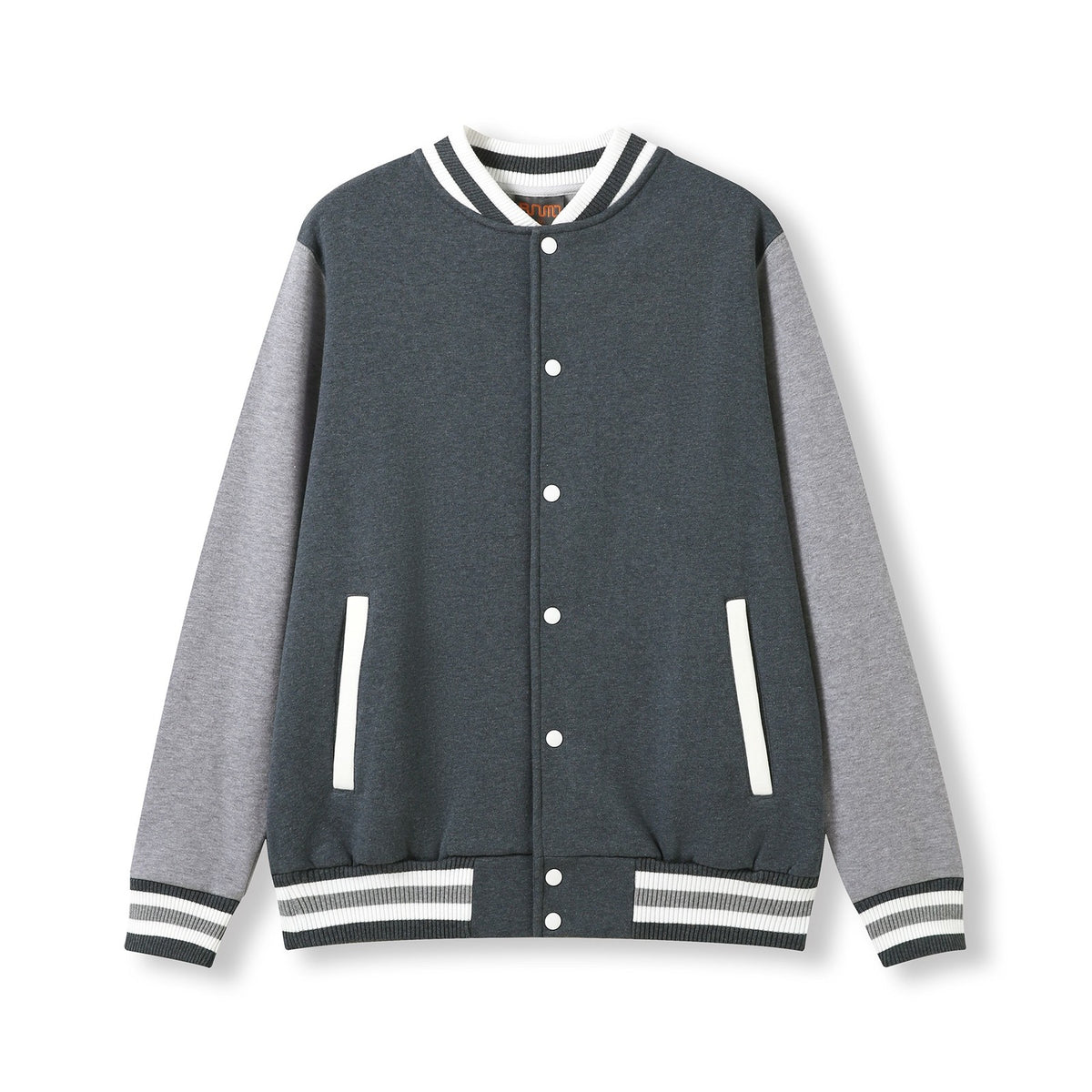 Mens Varsity Jacket - Dark Marl/Grey Marl