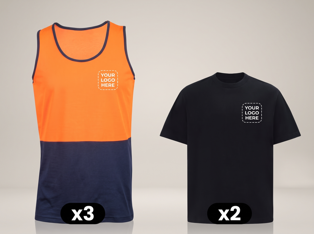 Hi-Vis Singlet + Tee Mix