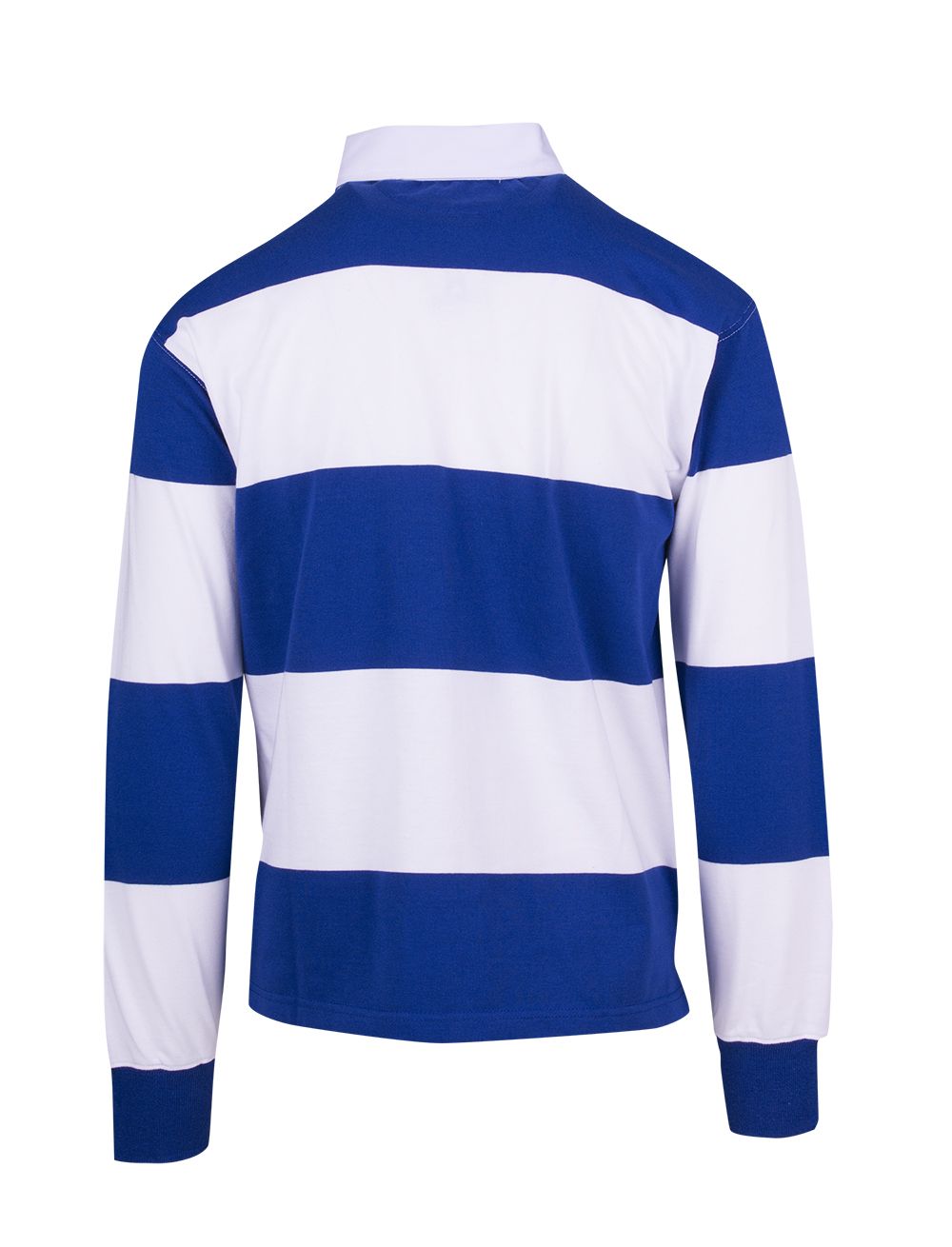 Men's / Unisex Rugby Polo - Royal/White - Back