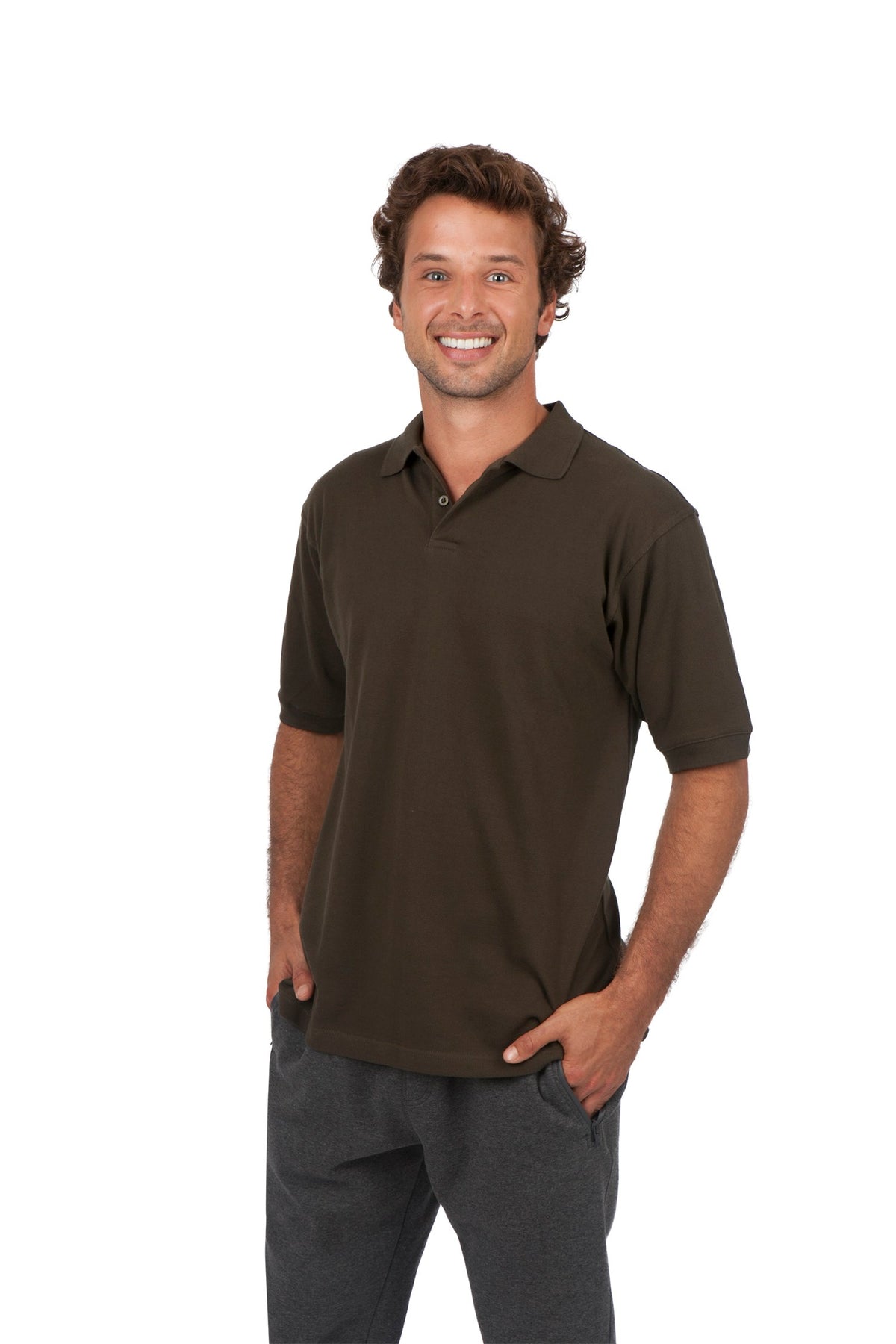 Men's Cotton Pigment Dyed Polo - view