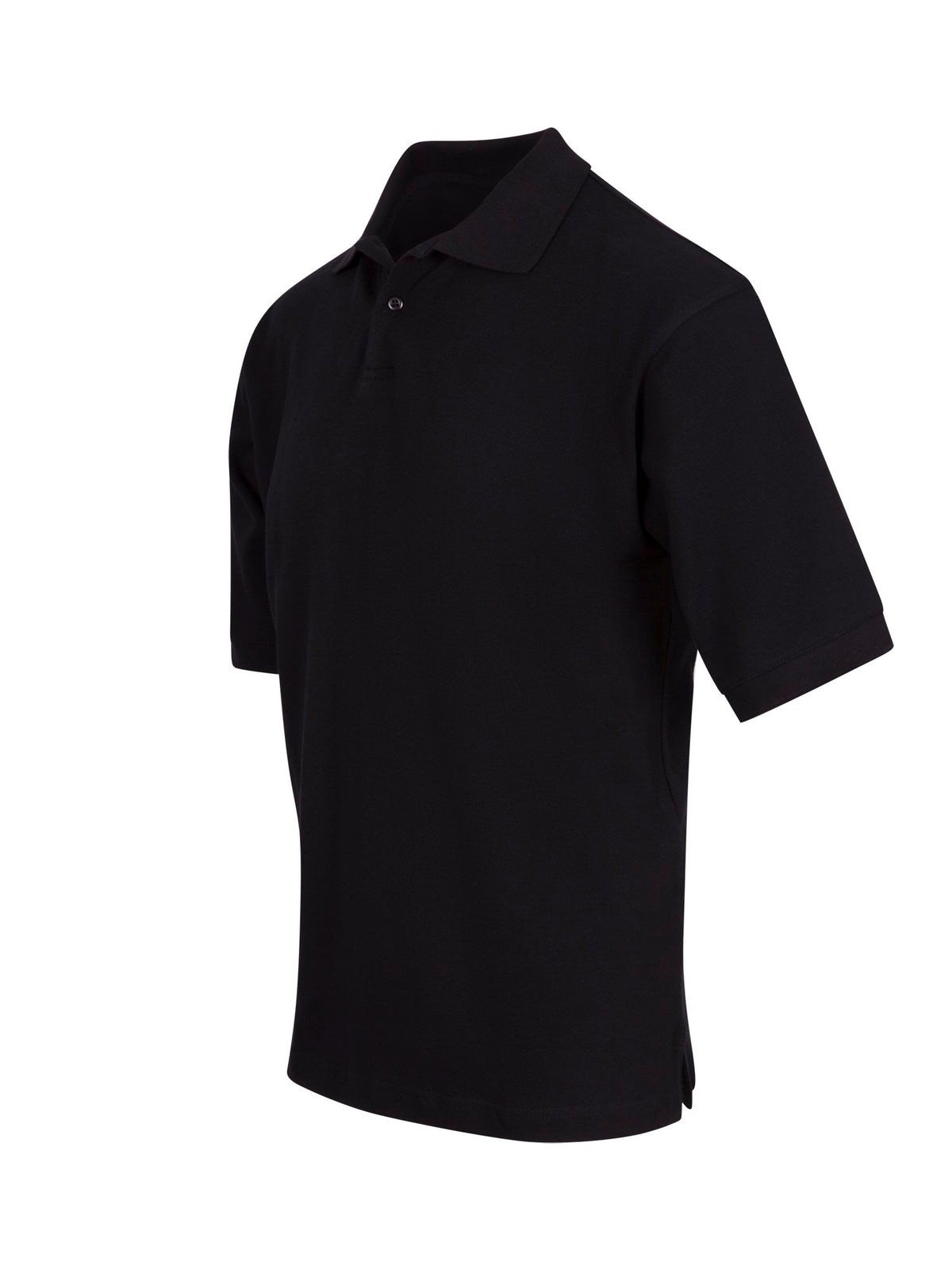 Men's Cotton Pigment Dyed Polo - Black - Side