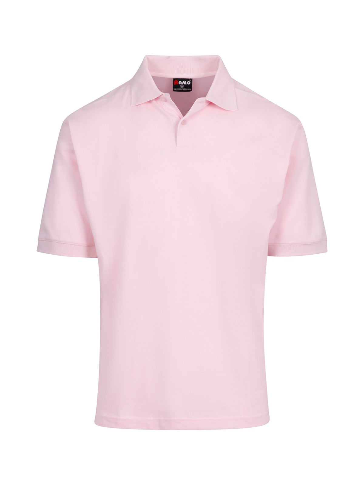 Men's Cotton Pigment Dyed Polo - Pink - Front