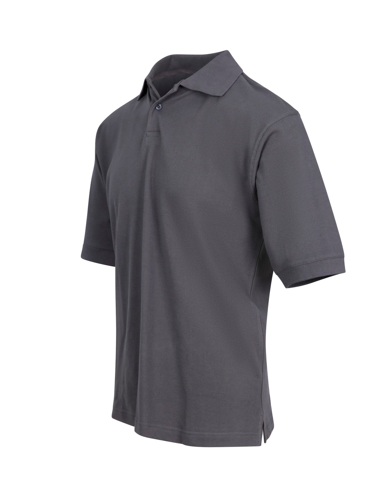 Men's Cotton Pigment Dyed Polo - Steel Blue - Side