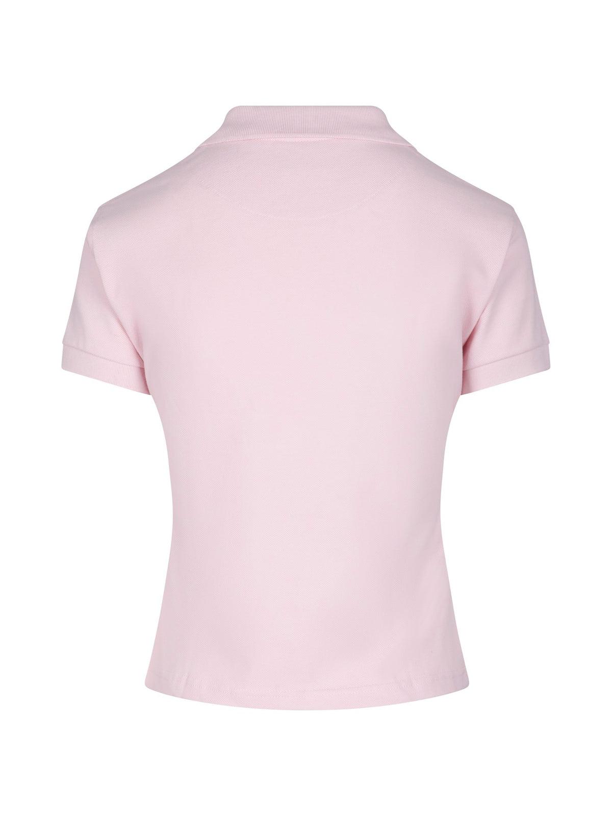 Women's Cotton Pigment Dyed Polo - Pink - Back