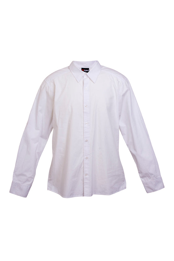 Mens Long Sleeve Shirts - White - Front