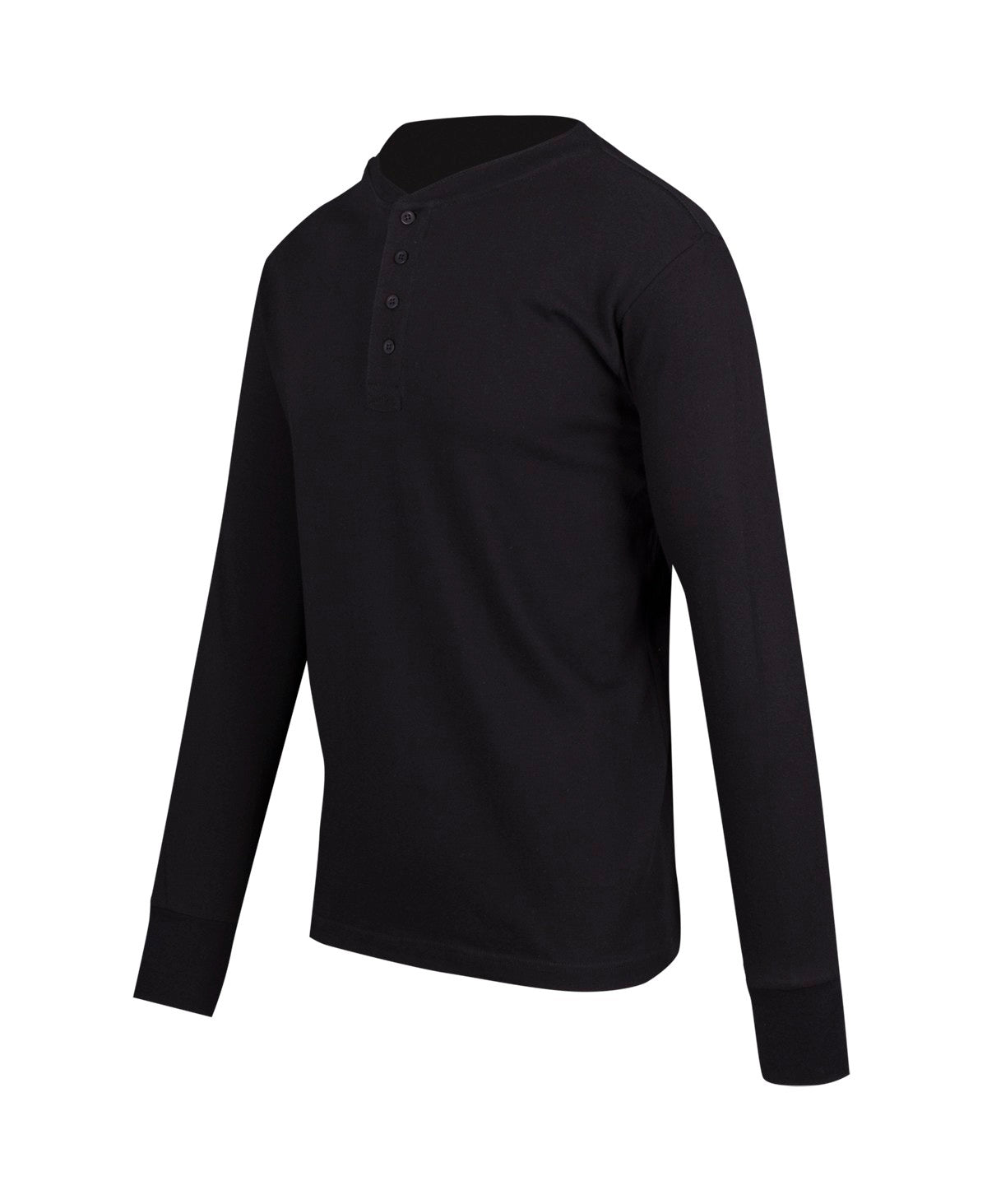 Men's Henley L/S T-shirt - Black - Side