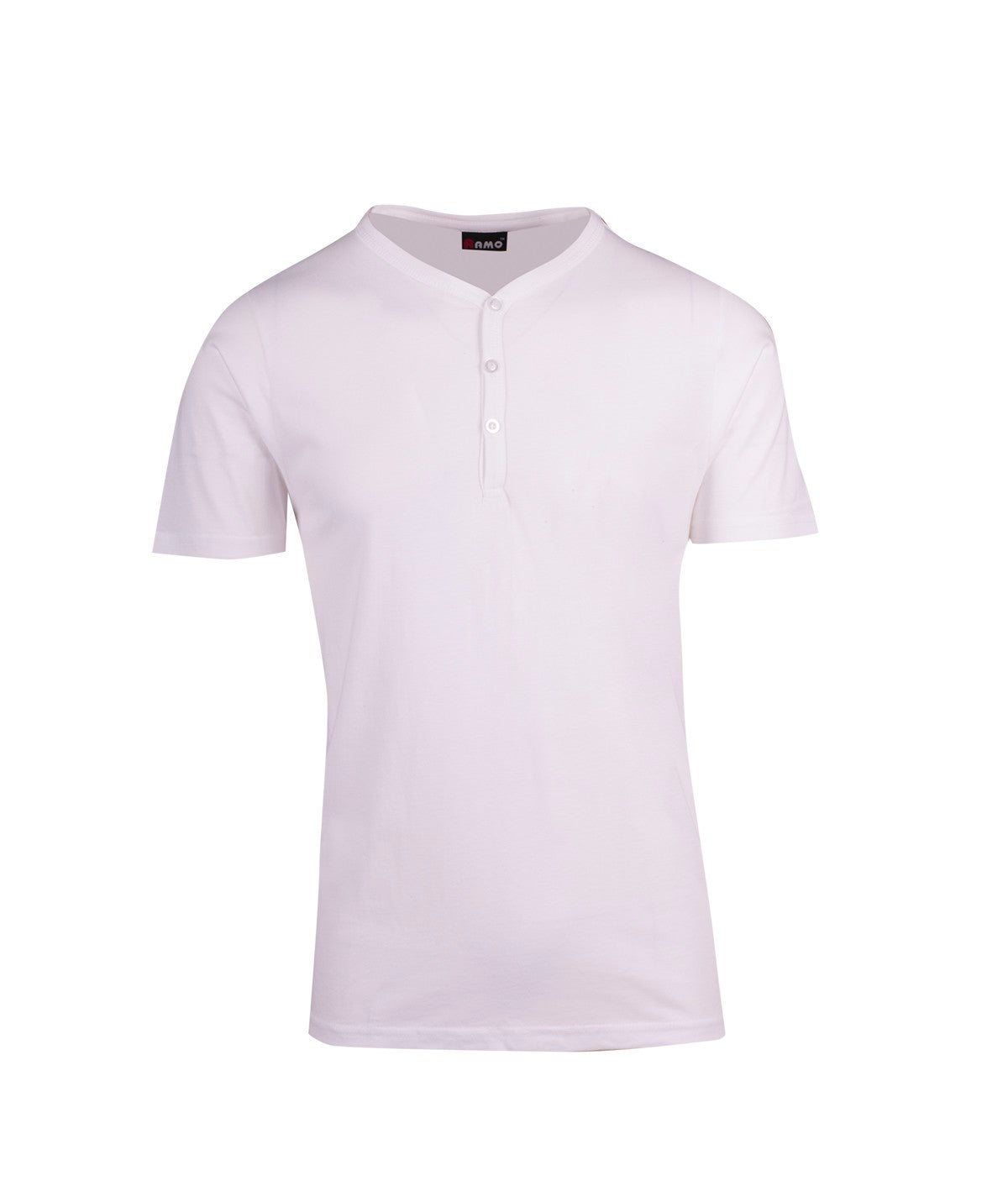 Men's Henley T-shirt - White - Front