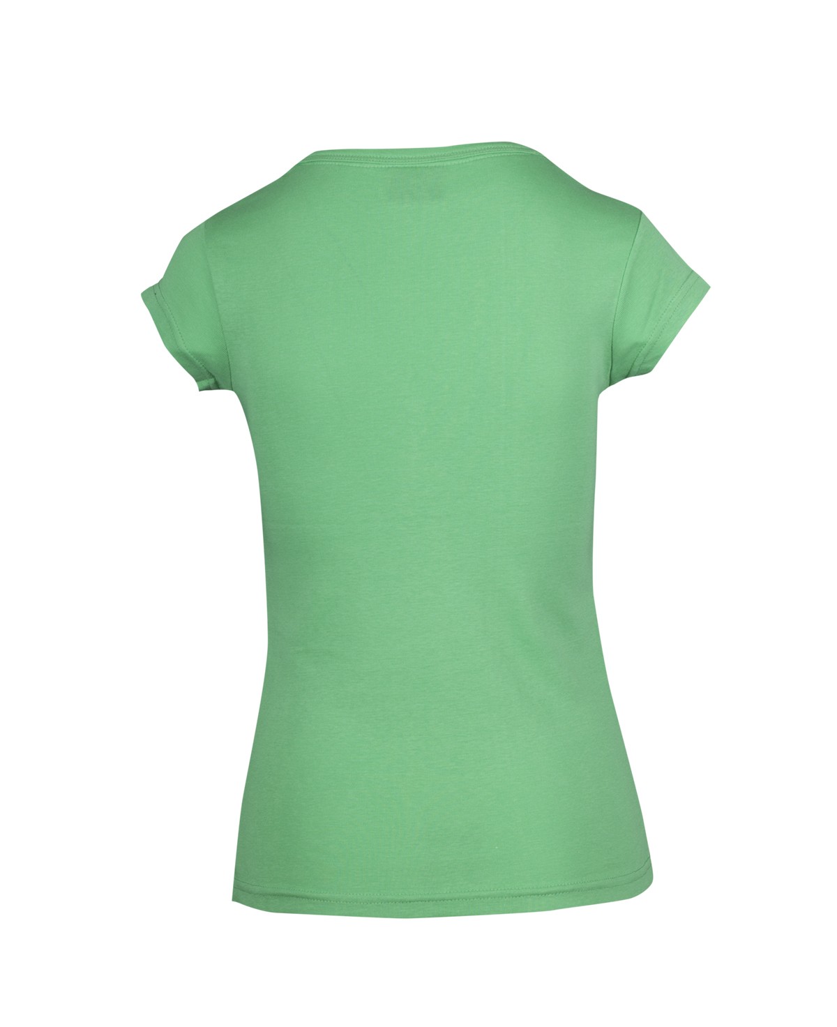 Women's Henley T-shirt - Emerald Green - Back