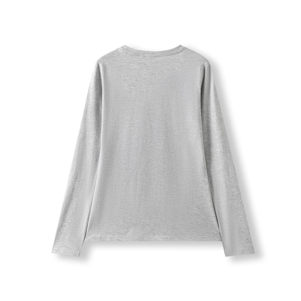 Women's Long Sleeve T-shirt - Grey Marl - Back