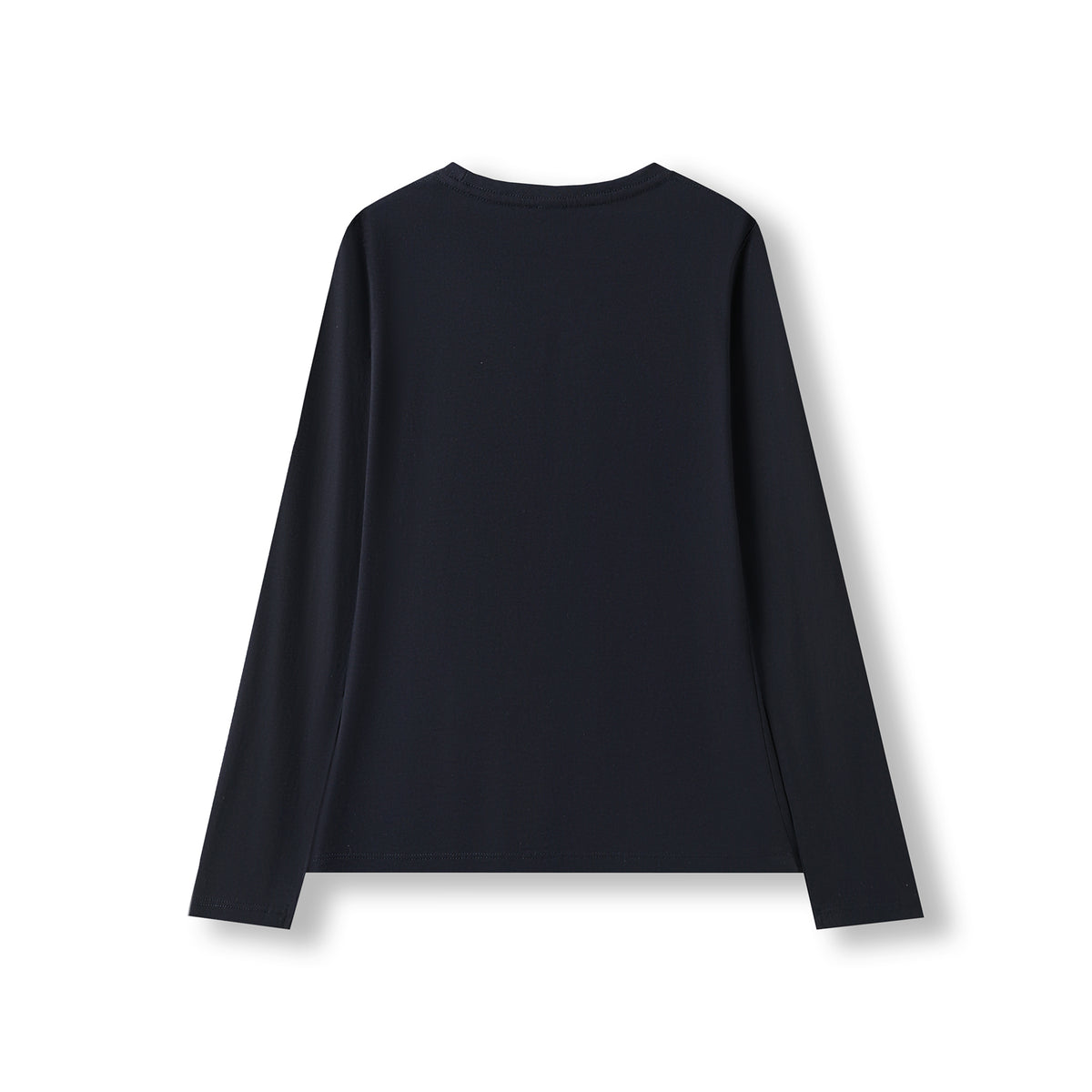 Women's Long Sleeve T-shirt - Navy Blue - Back