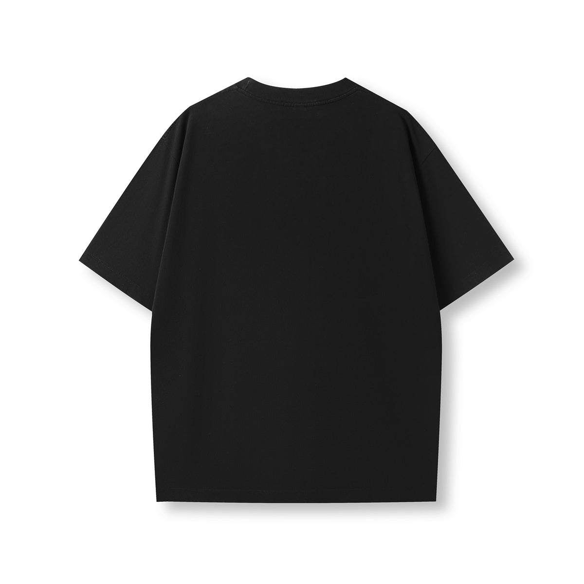 Unisex Heavy Weight Organic Cotton FADED Oversize Tshirt - Black Faded - Back