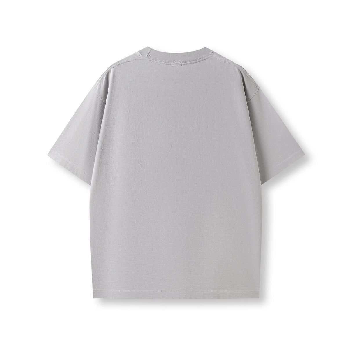 Unisex Heavy Weight Organic Cotton FADED Oversize Tshirt - Stone Grey Faded - Back