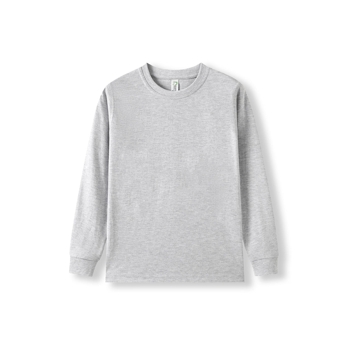 Kid's Long Sleeve T-shirt - Grey Marl - Front