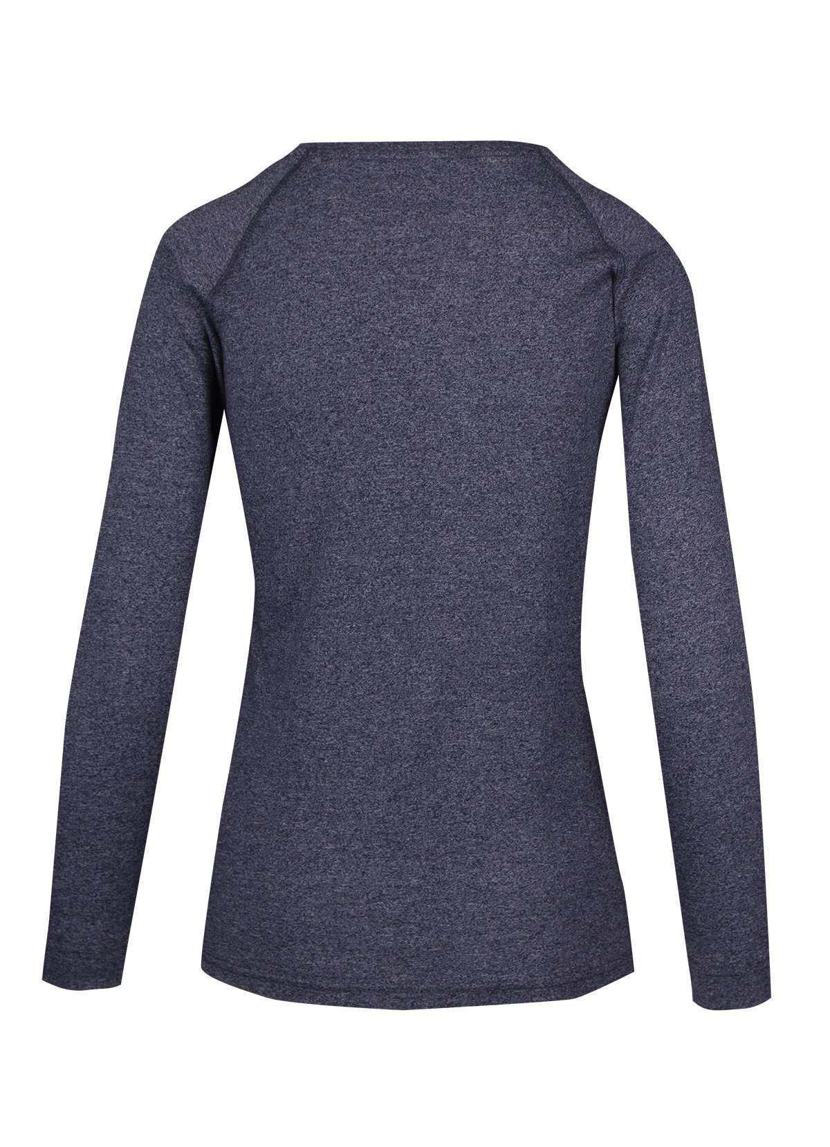 Womens Greatness Heather Long Sleeve T-shirt - Navy Heather - Back