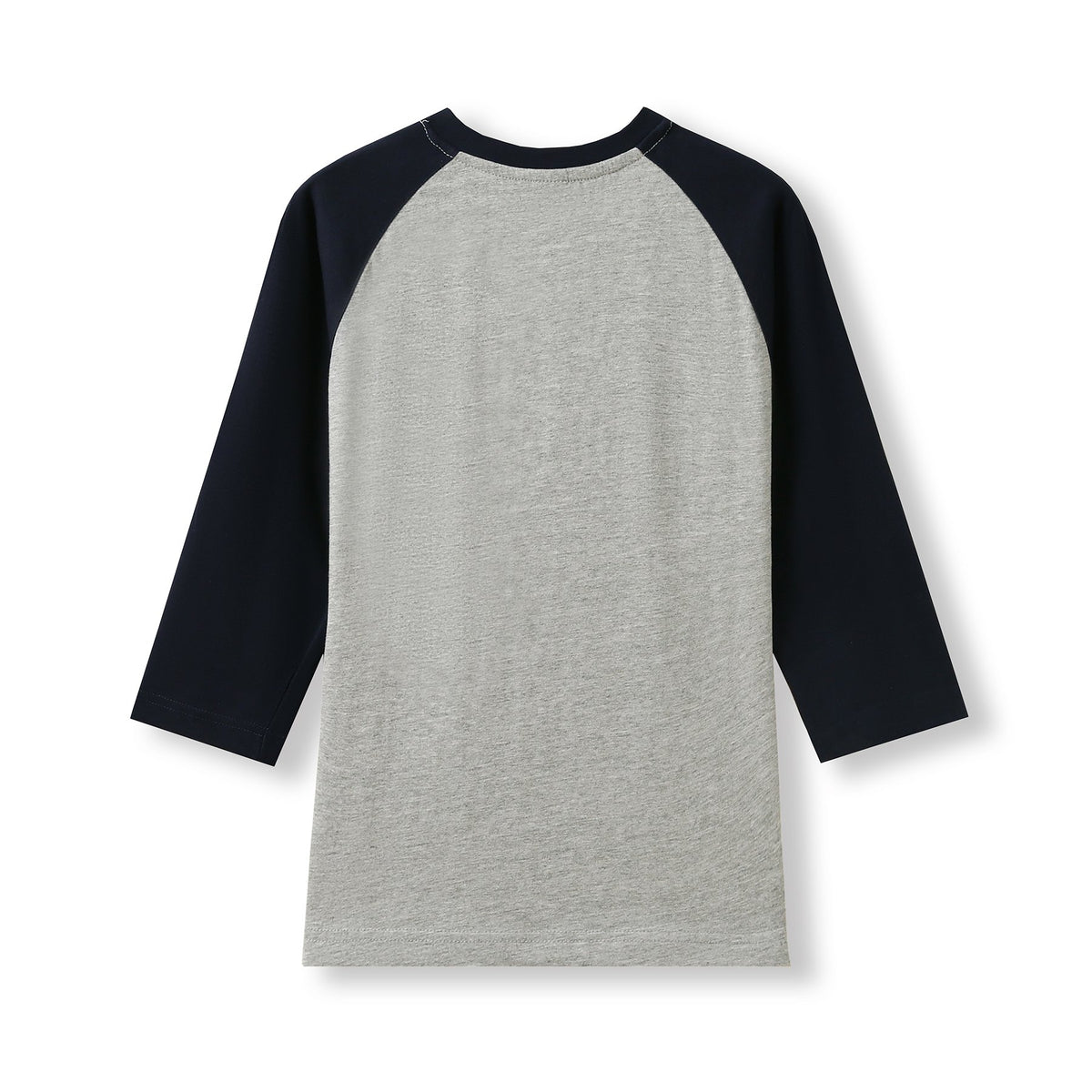 Women's 3/4 Sleeve Raglan T-shirt - Grey Marl/Navy - Back