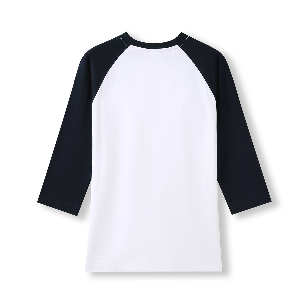 Women's 3/4 Sleeve Raglan T-shirt - White/Navy - Back