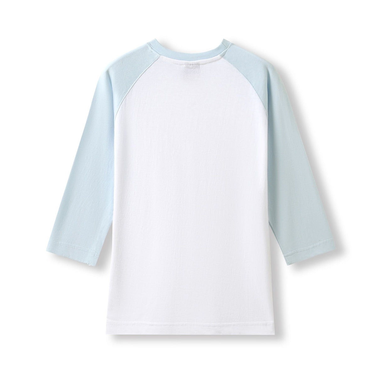 Women's 3/4 Sleeve Raglan T-shirt - White/Surf Blue - Back