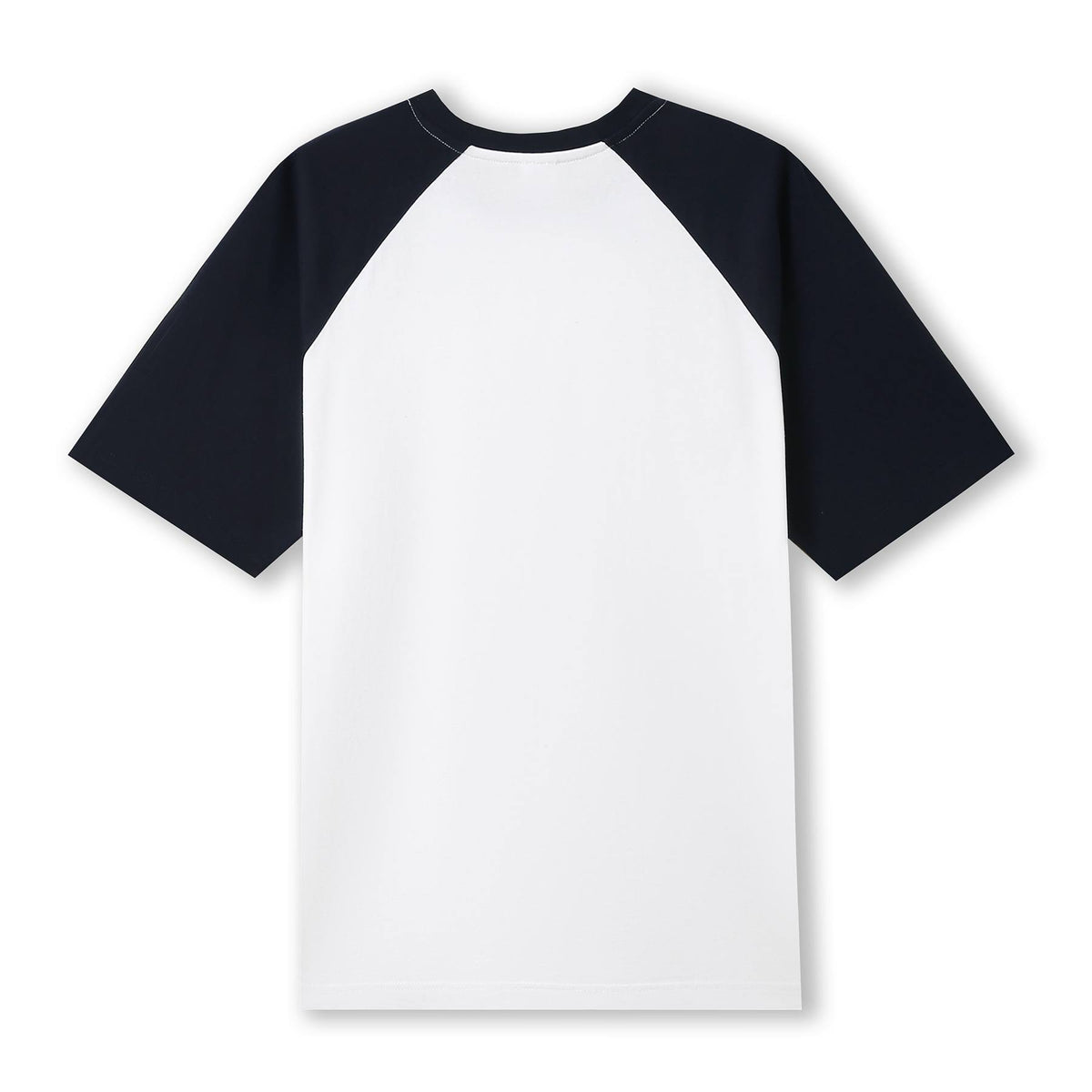 Men's / Unisex Raglan Sleeve Tee - White/Navy - Back