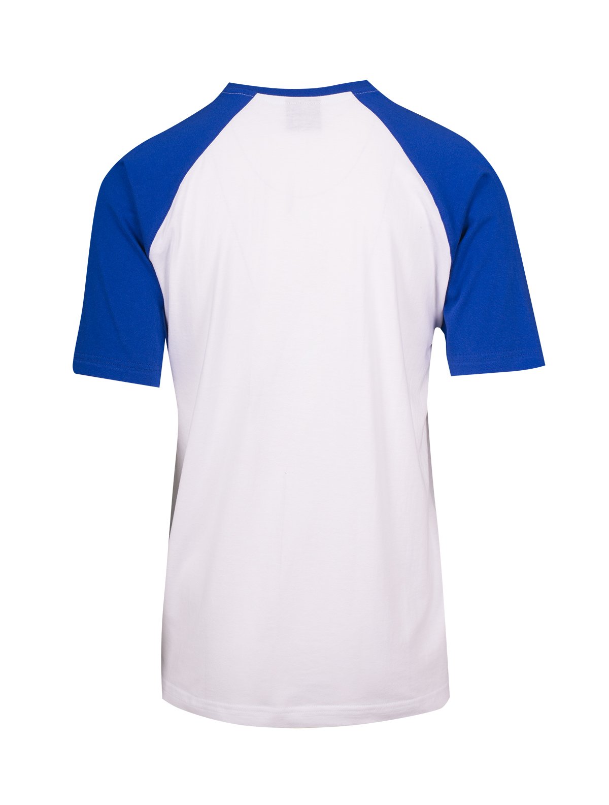 Men's / Unisex Raglan Sleeve Tee - White/Royal - Back