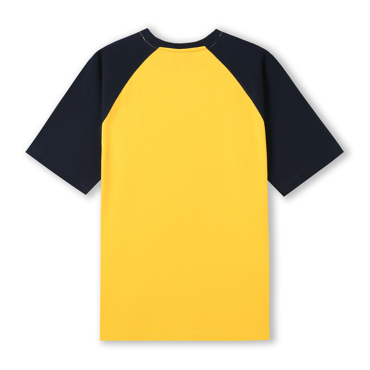 Men's / Unisex Raglan Sleeve Tee - Yellow/Navy - Back