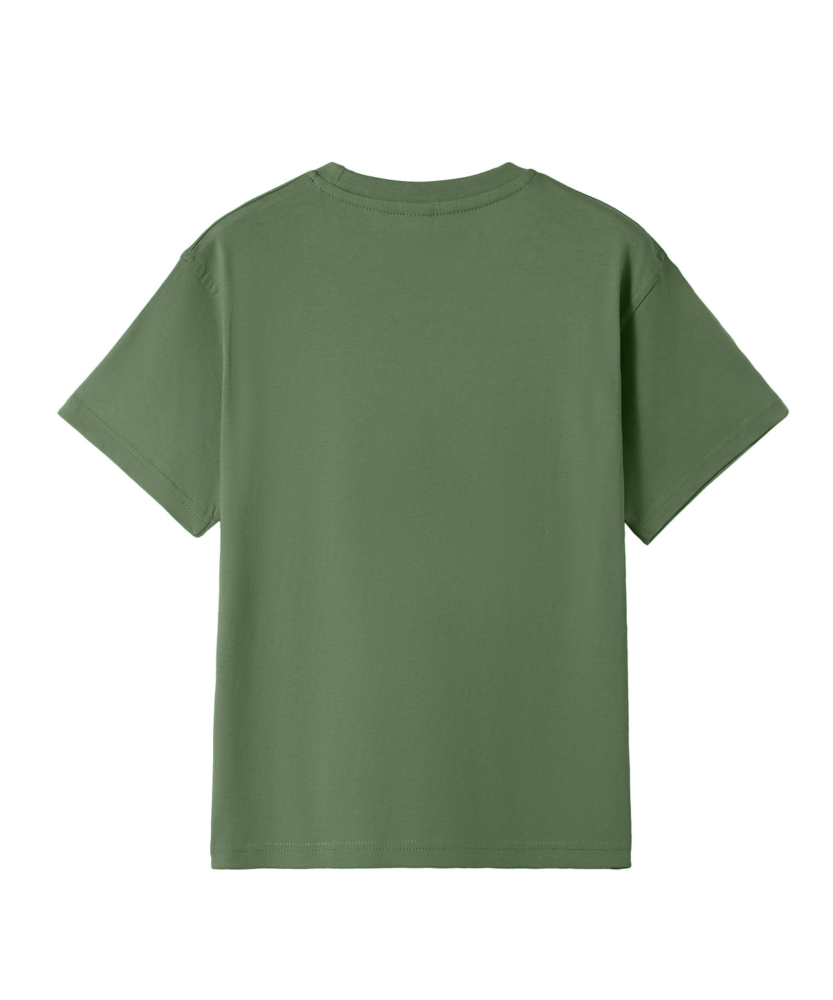 Kid's Regular T-shirt - Army Green - Back