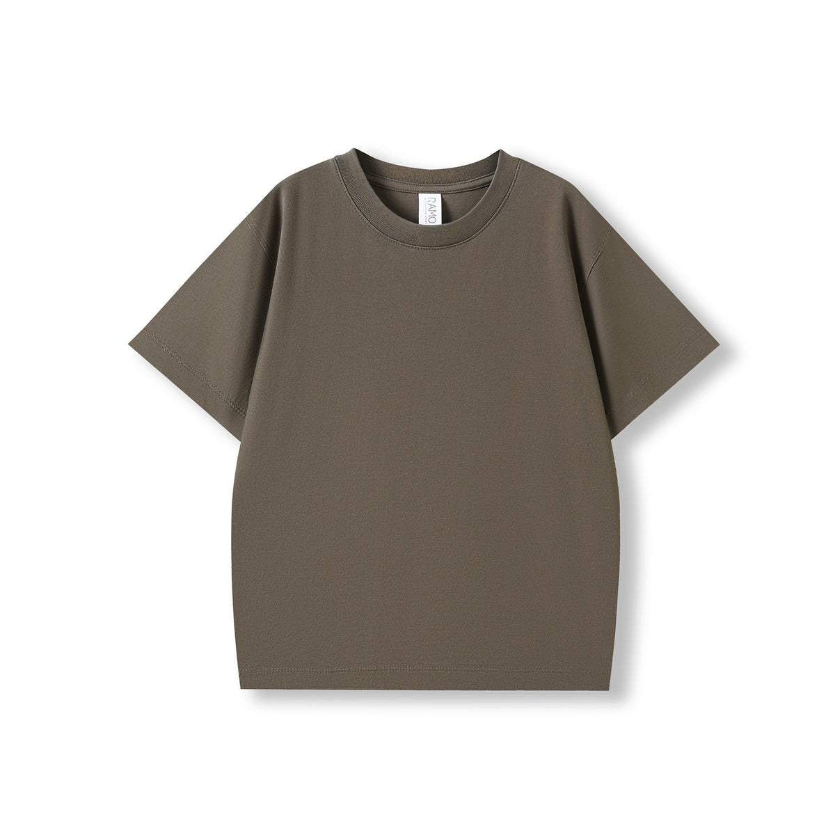 Kid's 200GSM 100% Organic Cotton Faded Tshirt - Cappuccino Faded - Front
