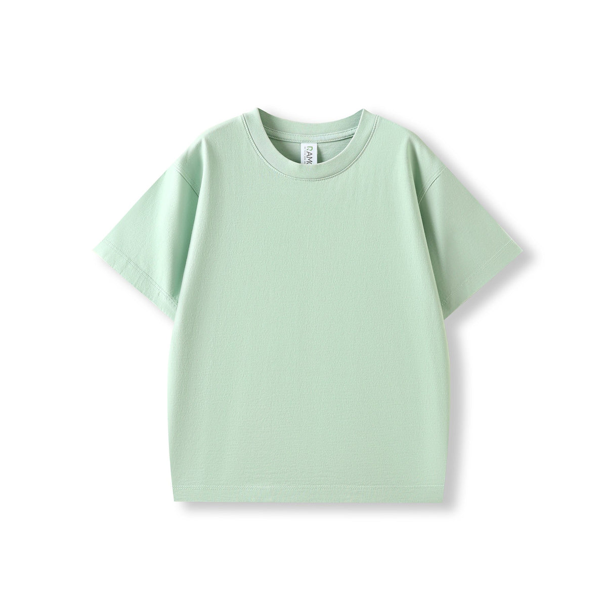 Kid's 200GSM 100% Organic Cotton Faded Tshirt - Mint Faded - Front