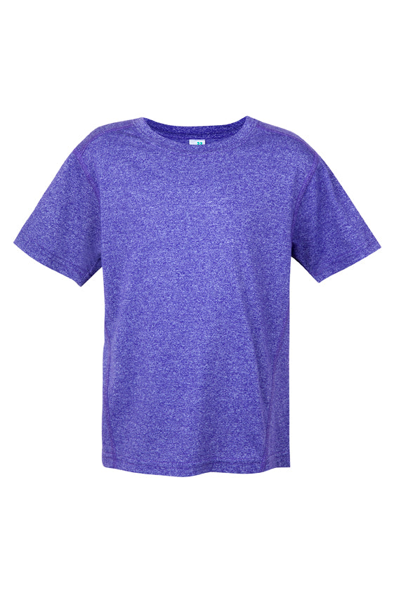 Kids Heather Tees - Greatness Range - Grape Heather - Front