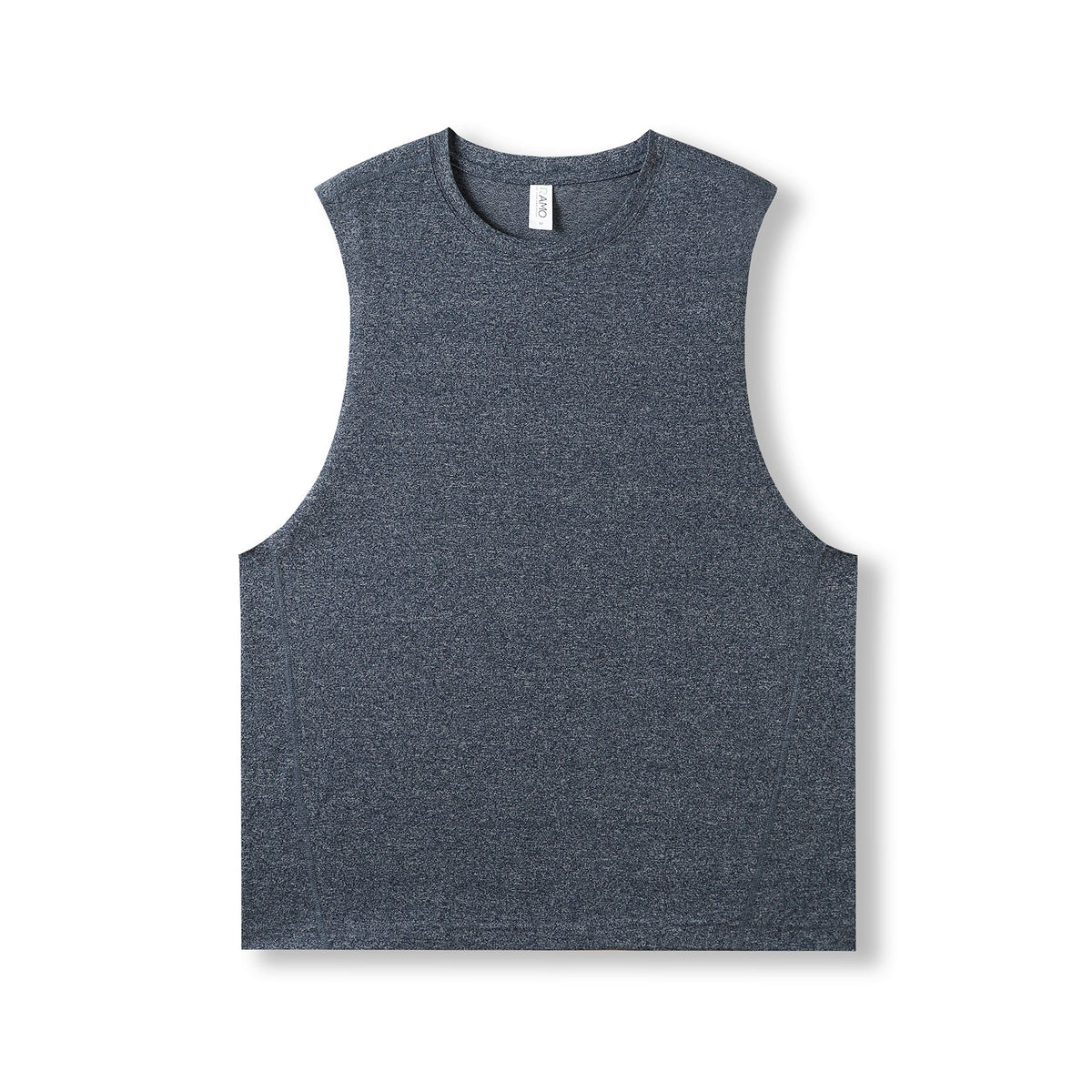 Mens Heather SLEEVELESS Tee - Greatness Range - Navy Heather - Front
